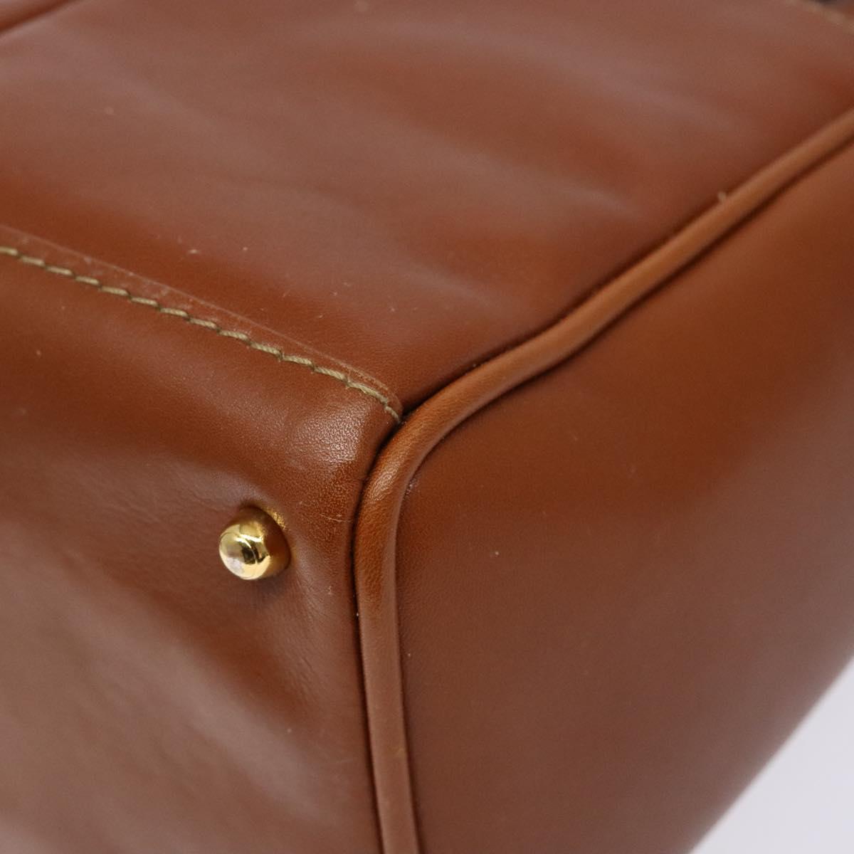 GUCCI Bamboo Hand Bag Leather Brown Gold 000 123 0316 Auth 139339