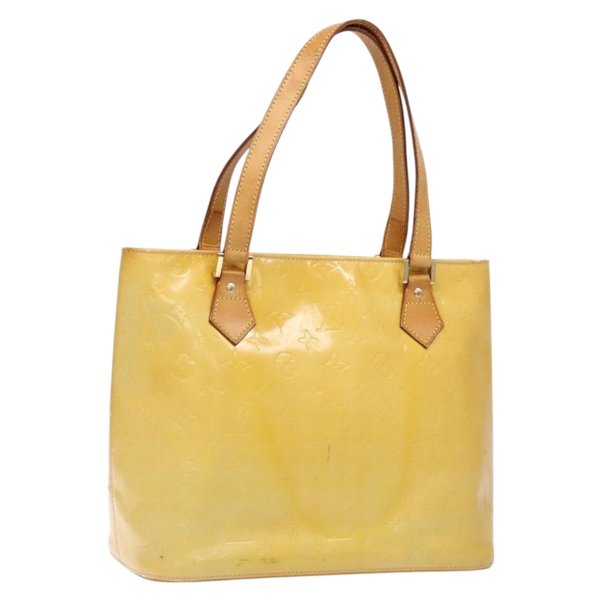LOUIS VUITTON Monogram Vernis Houston Hand Bag Gris M91053 LV Auth 139349
