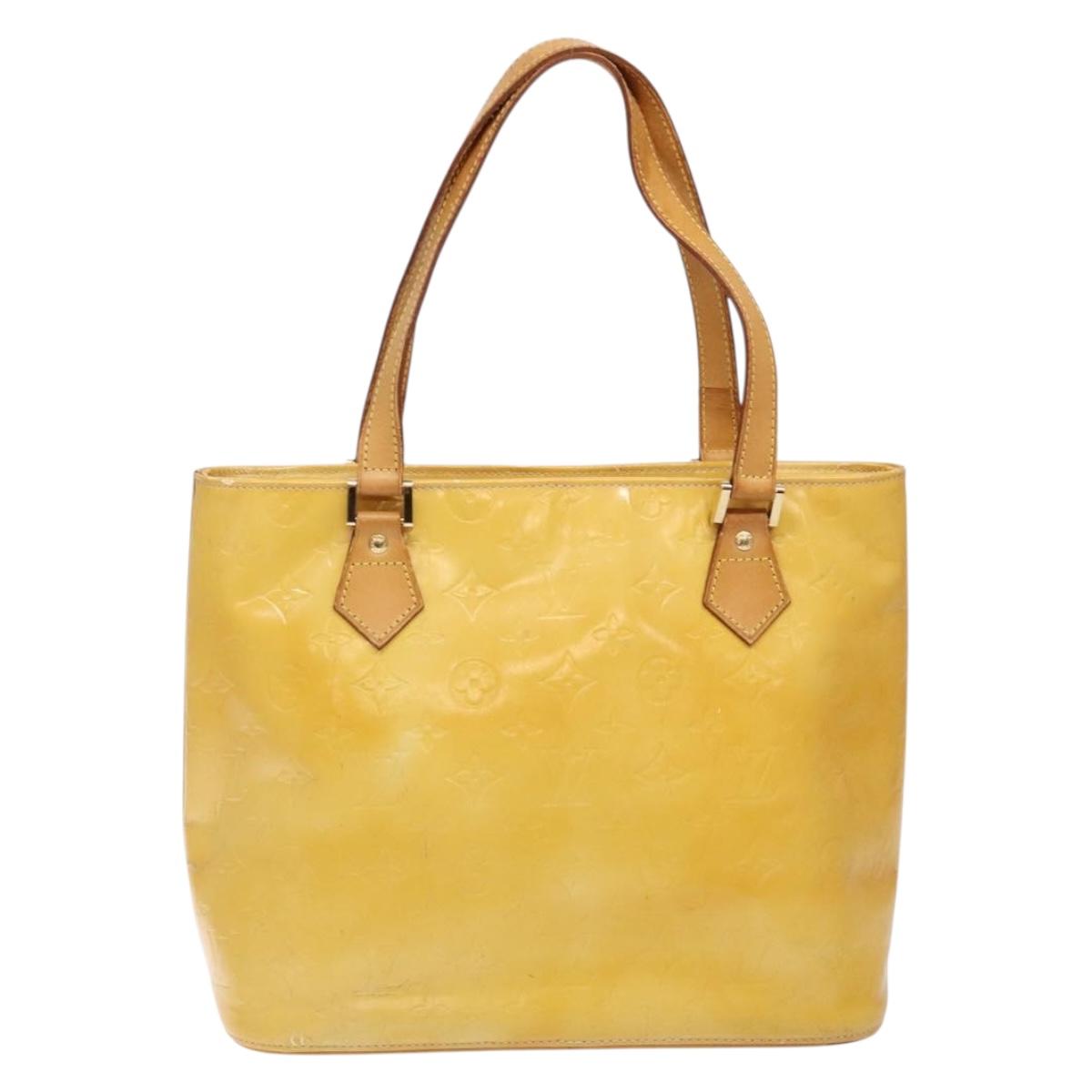 LOUIS VUITTON Monogram Vernis Houston Hand Bag Gris M91053 LV Auth 139349