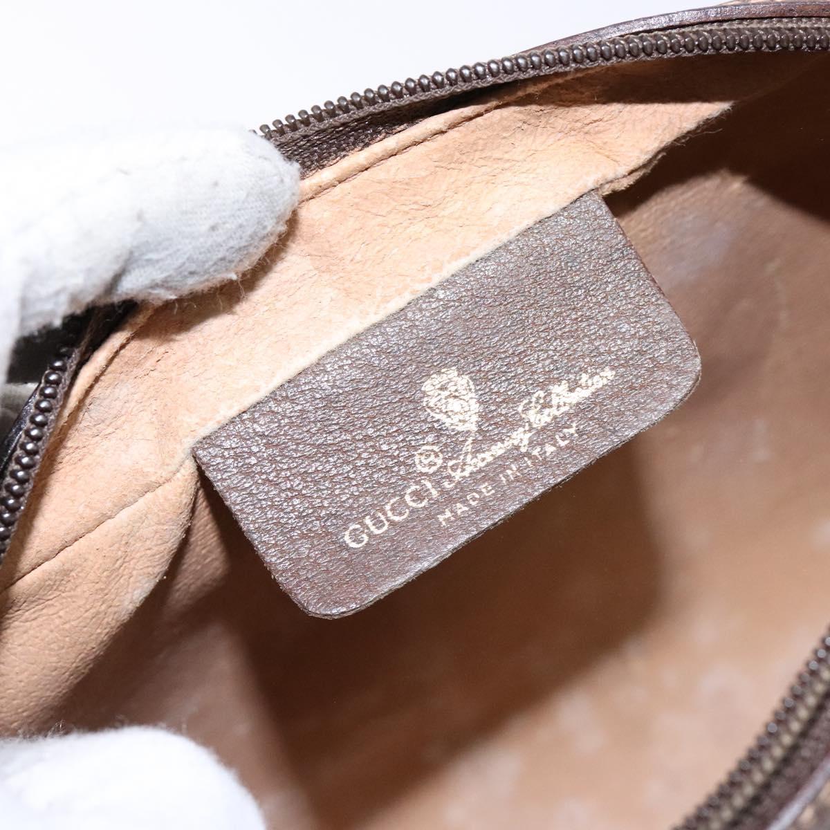 GUCCI GG Supreme Web Sherry Line Clutch Bag PVC Beige 156 01 012 Auth 139363