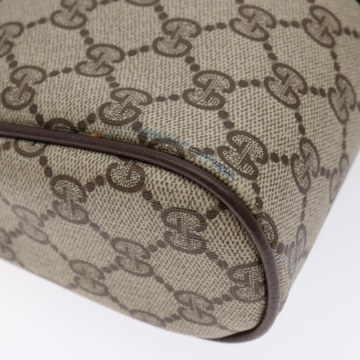 GUCCI GG Supreme Web Sherry Line Clutch Bag PVC Beige 156 01 012 Auth 139363
