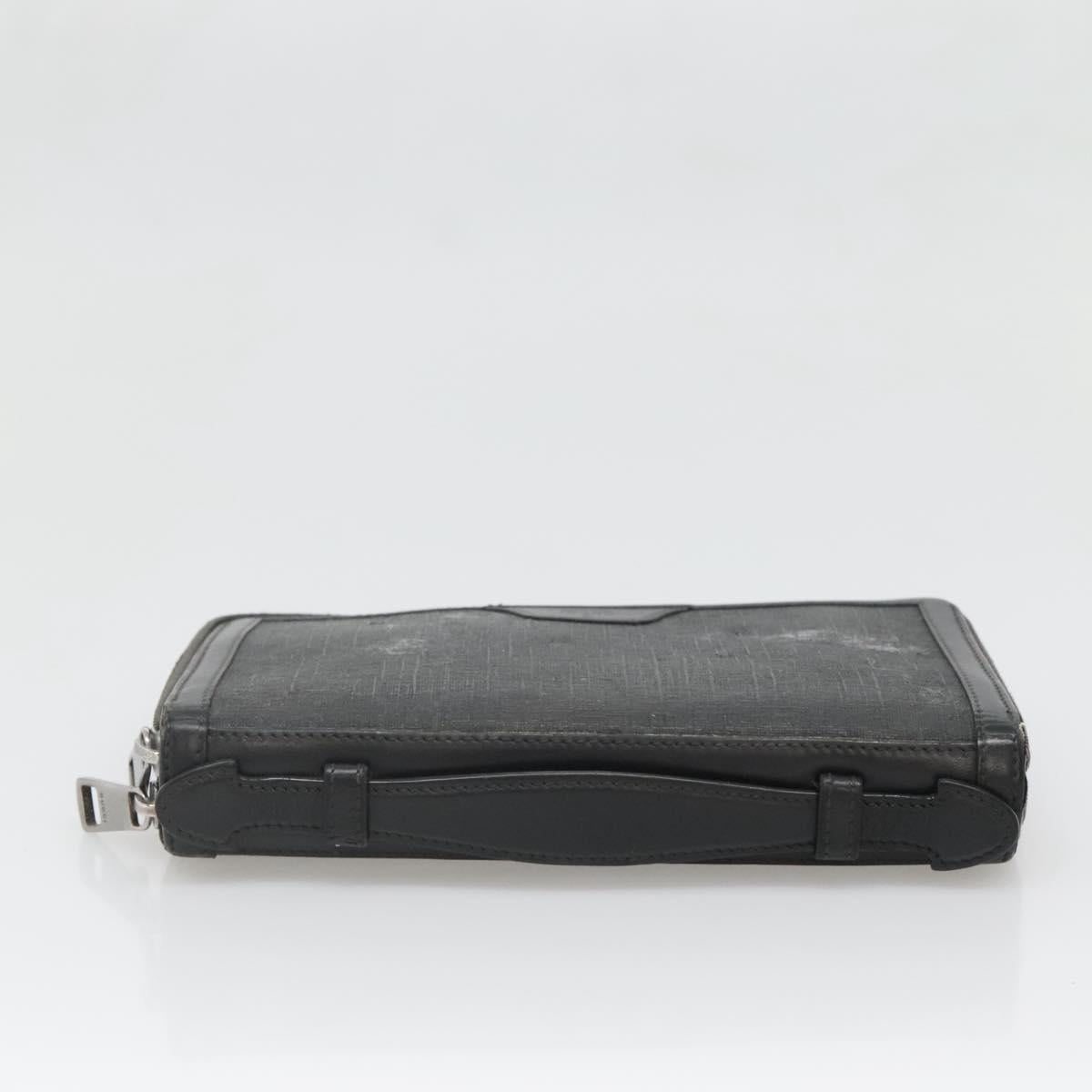 GUCCI GG Supreme Travel Case PVC Black 409206 Auth 139365
