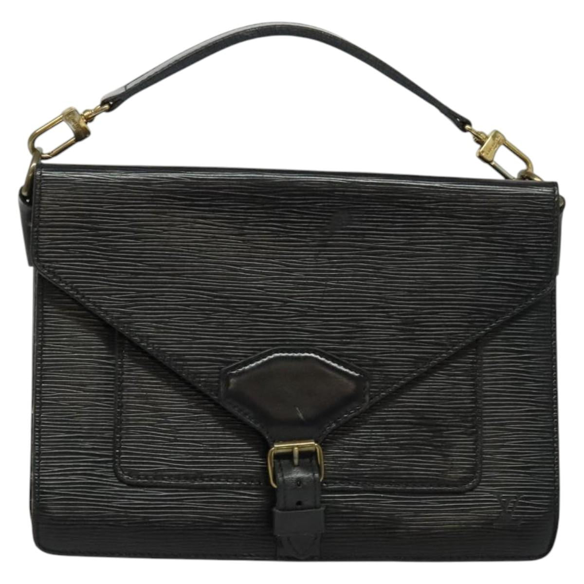 LOUIS VUITTON Epi Biface Clutch Bag Black M52322 LV Auth 139387