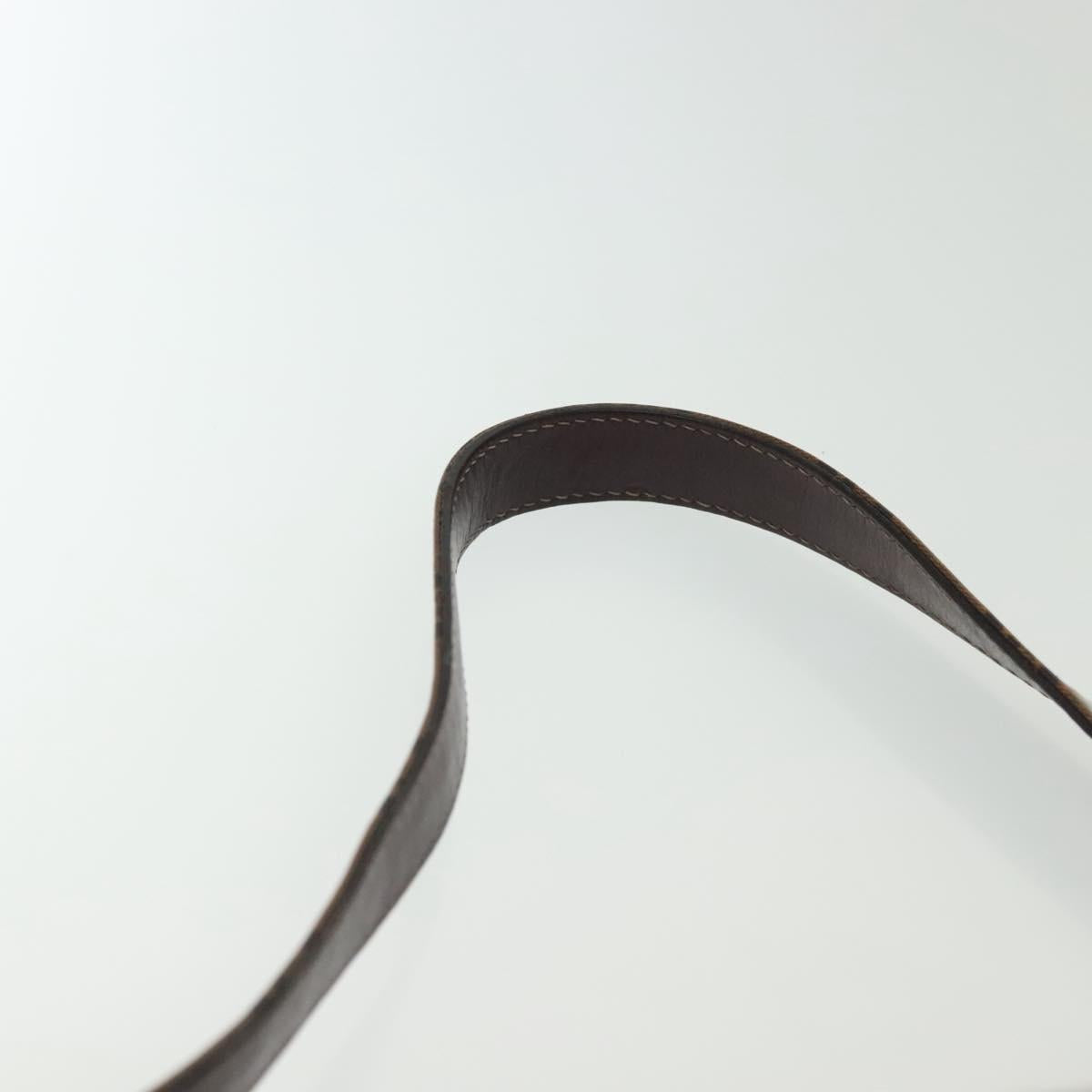 FENDI Zucchino Canvas Mamma Baguette Bag Coated Canvas Black Brown Auth 139412