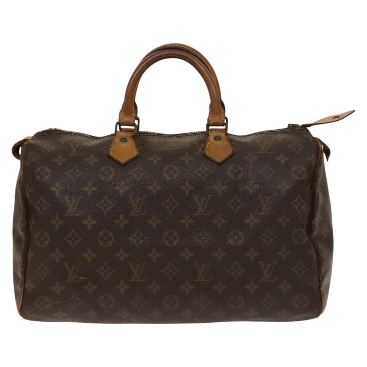 LOUIS VUITTON Monogram Speedy 35 Hand Bag M41524 LV Auth 139416