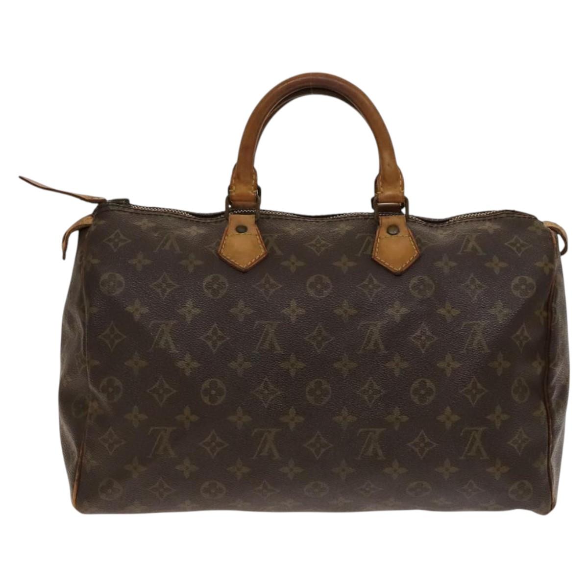 LOUIS VUITTON Monogram Speedy 35 Hand Bag M41524 LV Auth 139416