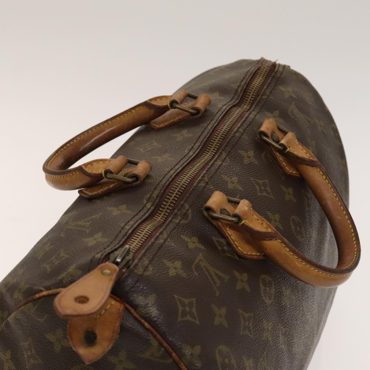 LOUIS VUITTON Monogram Speedy 35 Hand Bag M41524 LV Auth 139416