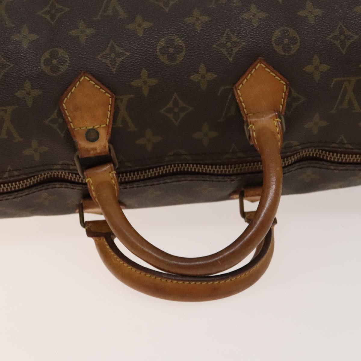 LOUIS VUITTON Monogram Speedy 35 Hand Bag M41524 LV Auth 139416