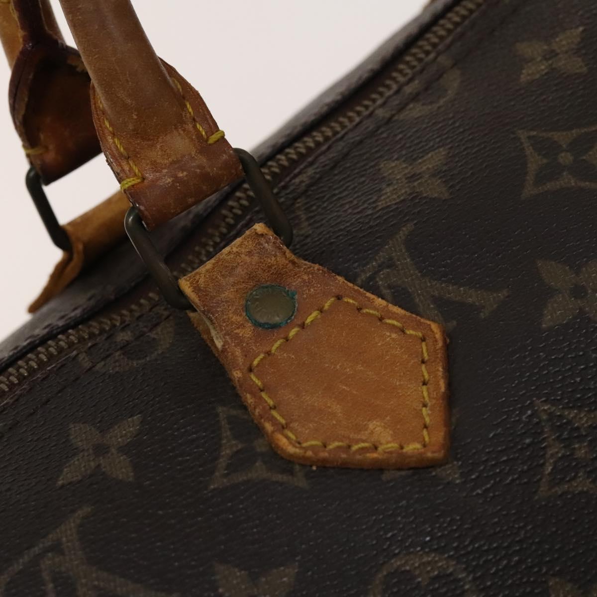 LOUIS VUITTON Monogram Speedy 35 Hand Bag M41524 LV Auth 139418