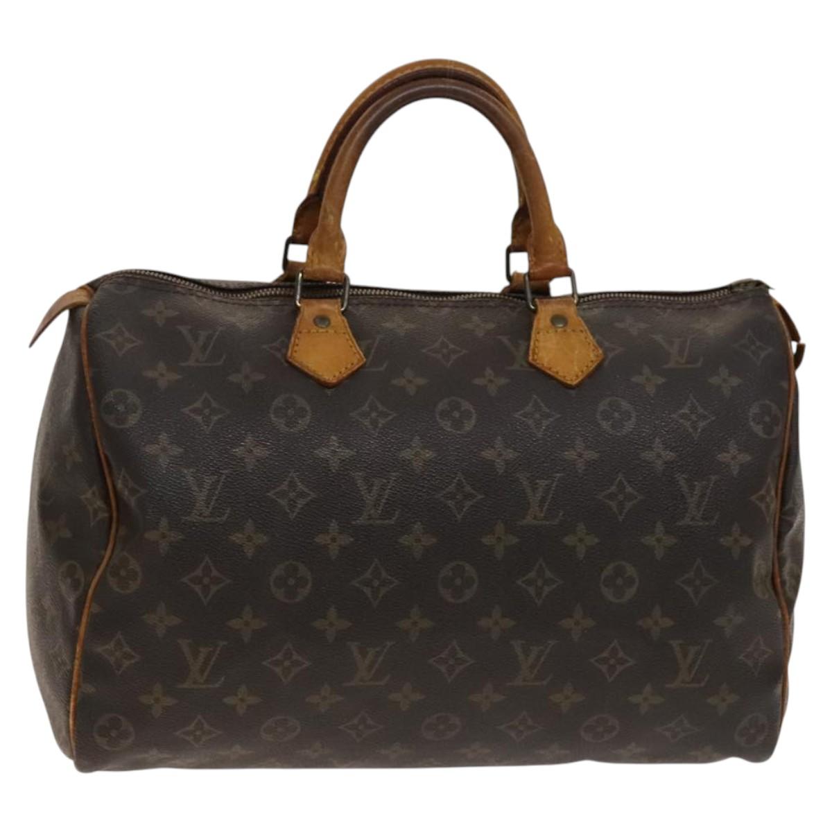 LOUIS VUITTON Monogram Speedy 35 Hand Bag M41524 LV Auth 139418