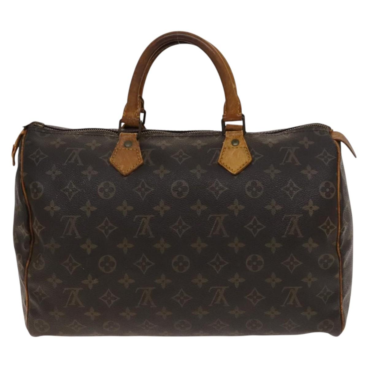 LOUIS VUITTON Monogram Speedy 35 Hand Bag M41524 LV Auth 139418