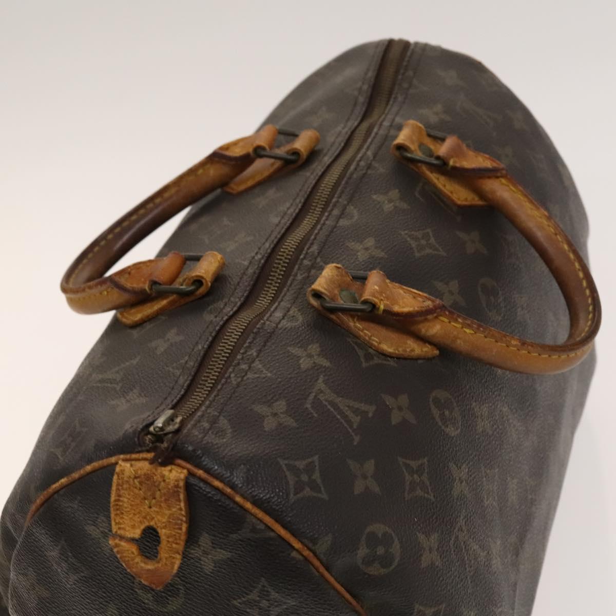 LOUIS VUITTON Monogram Speedy 35 Hand Bag M41524 LV Auth 139418