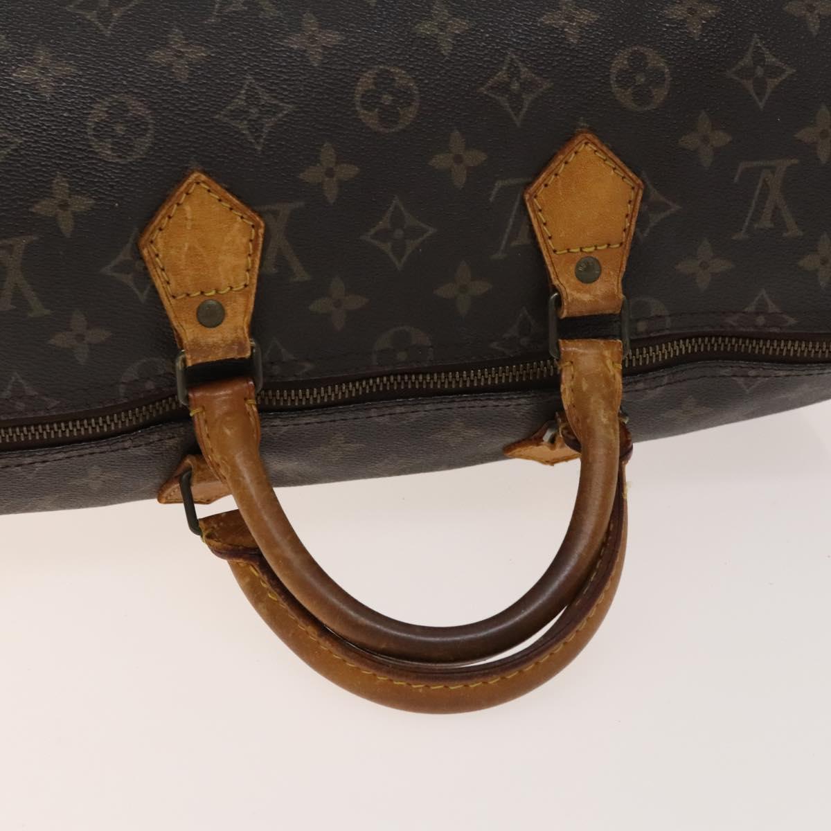 LOUIS VUITTON Monogram Speedy 35 Hand Bag M41524 LV Auth 139418