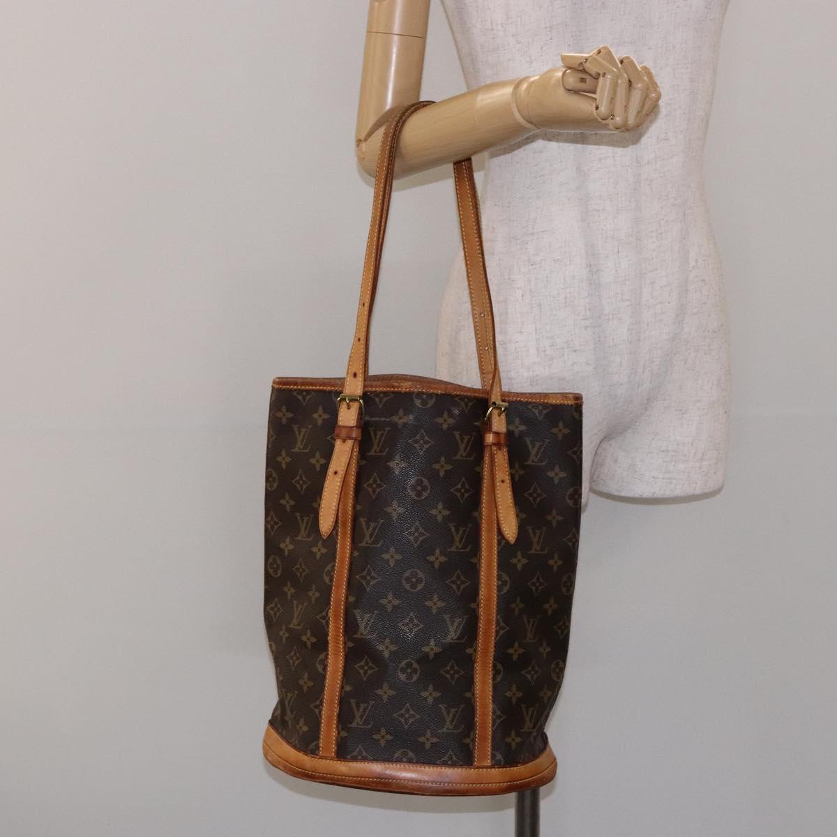 LOUIS VUITTON Monogram Bucket GM Shoulder Bag M42236 LV Auth 139420