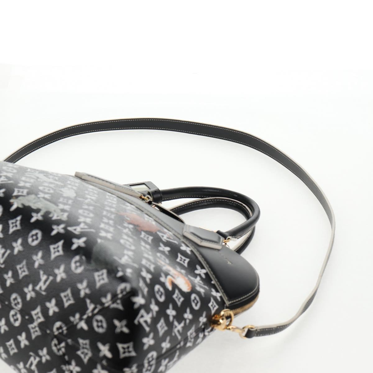 LOUIS VUITTON Catgram Alma Soup Hand Bag Black M44403 LV Auth 139431SM