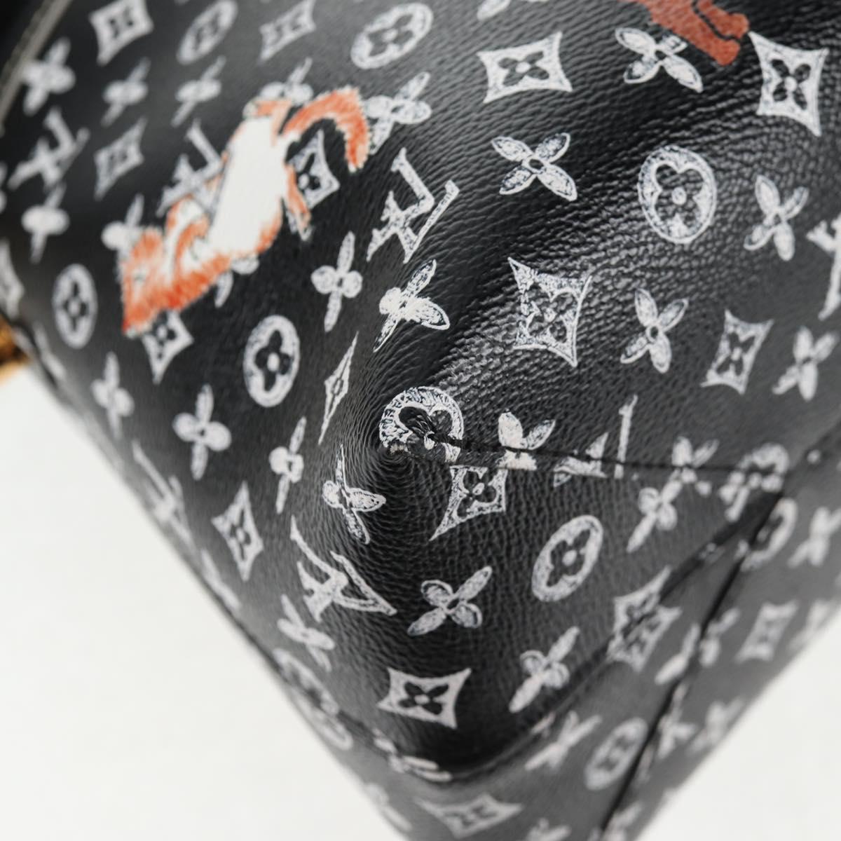 LOUIS VUITTON Catgram Alma Soup Hand Bag Black M44403 LV Auth 139431SM