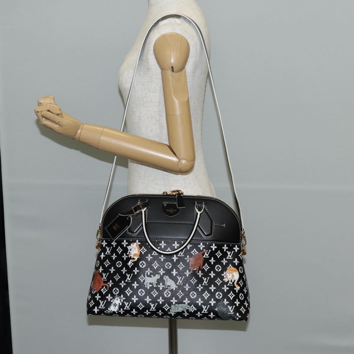 LOUIS VUITTON Catgram Alma Soup Hand Bag Black M44403 LV Auth 139431SM