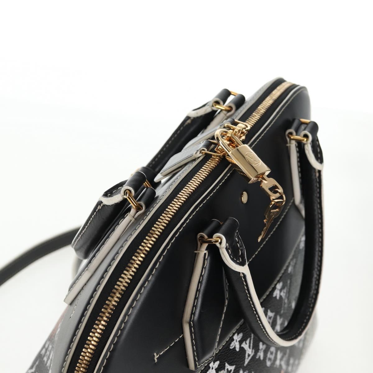 LOUIS VUITTON Catgram Alma Soup Hand Bag Black M44403 LV Auth 139431SM