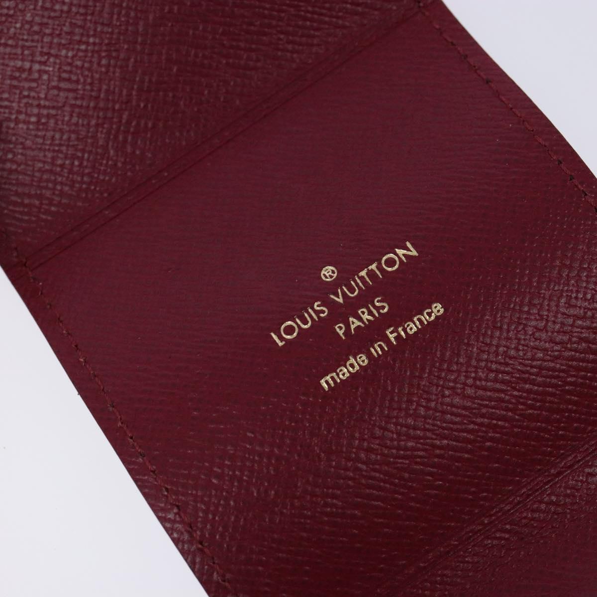 LOUIS VUITTON Monogram Etui Ektur Earphone case Fuchsia M61476 LV Auth 139432