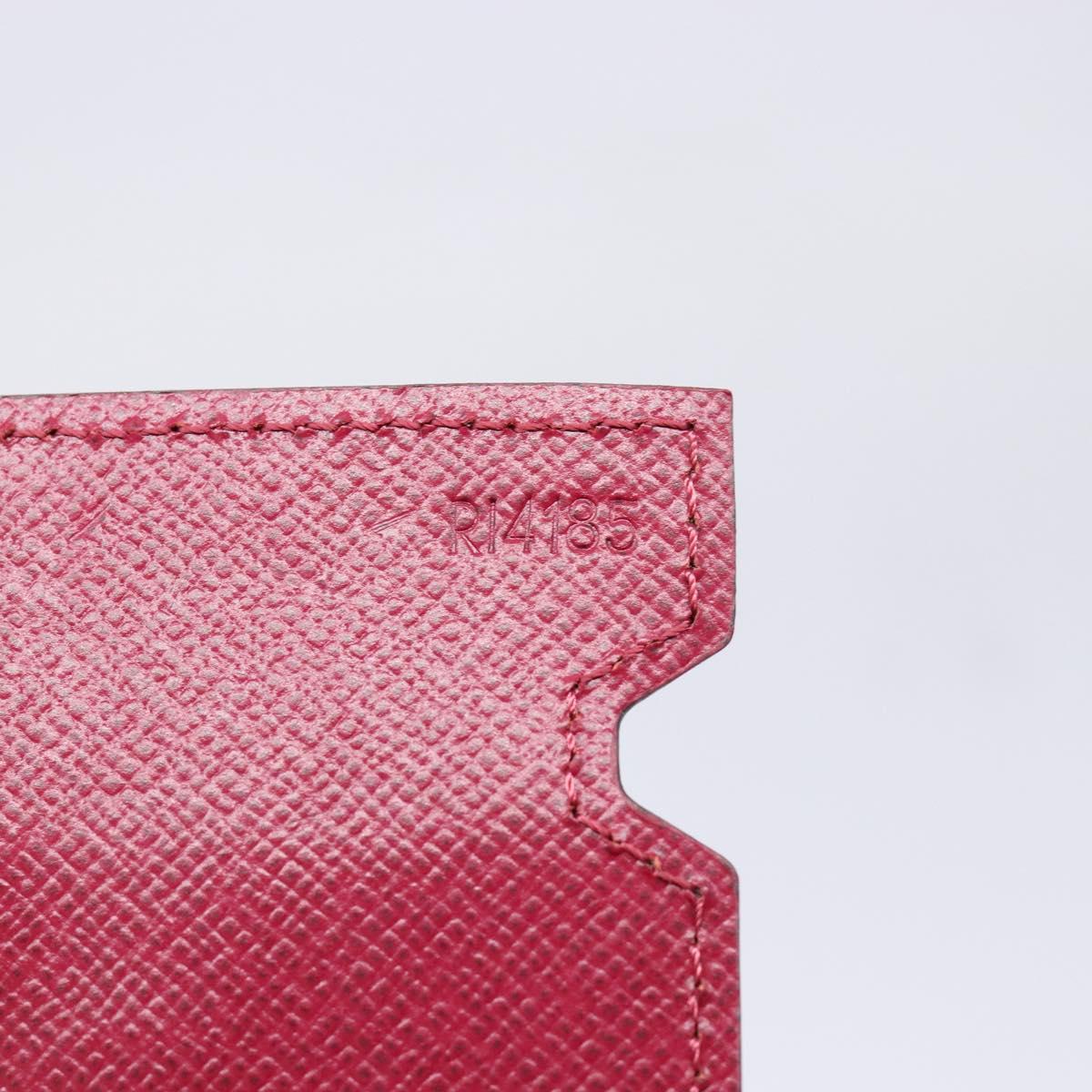 LOUIS VUITTON Monogram Etui Ektur Earphone case Fuchsia M61476 LV Auth 139432