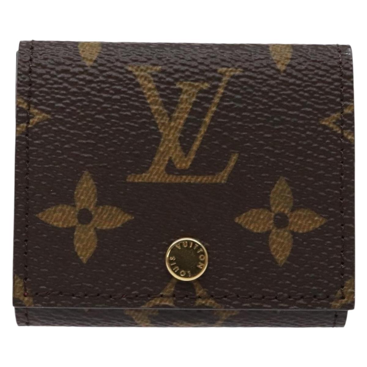 LOUIS VUITTON Monogram Etui Ektur Earphone case Fuchsia M61476 LV Auth 139432