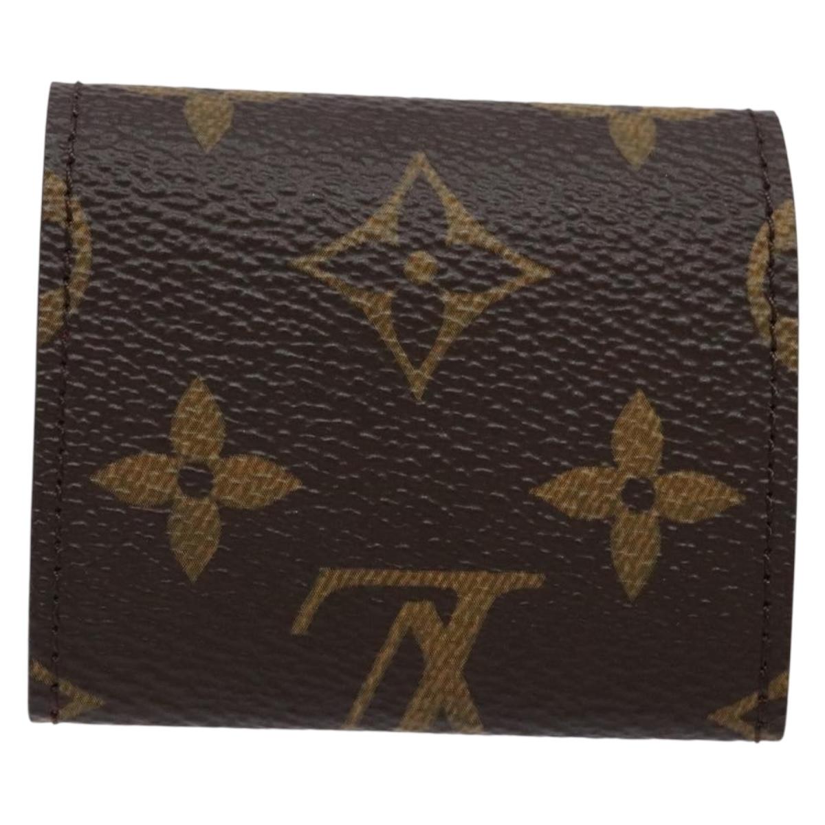 LOUIS VUITTON Monogram Etui Ektur Earphone case Fuchsia M61476 LV Auth 139432