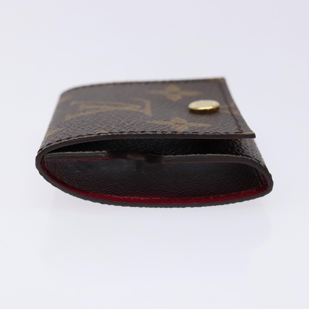 LOUIS VUITTON Monogram Etui Ektur Earphone case Fuchsia M61476 LV Auth 139432