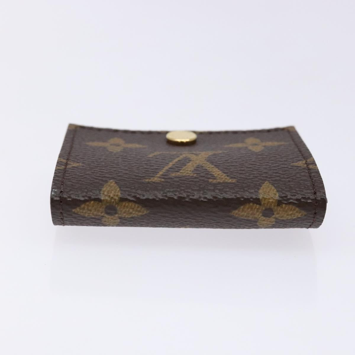 LOUIS VUITTON Monogram Etui Ektur Earphone case Fuchsia M61476 LV Auth 139432