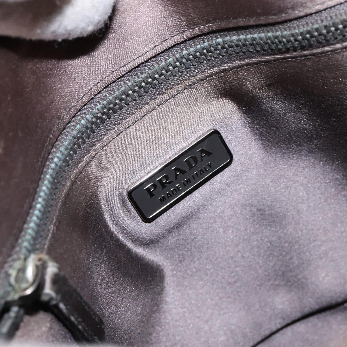 PRADA Hand Bag Leather Pink Silver Auth 139448