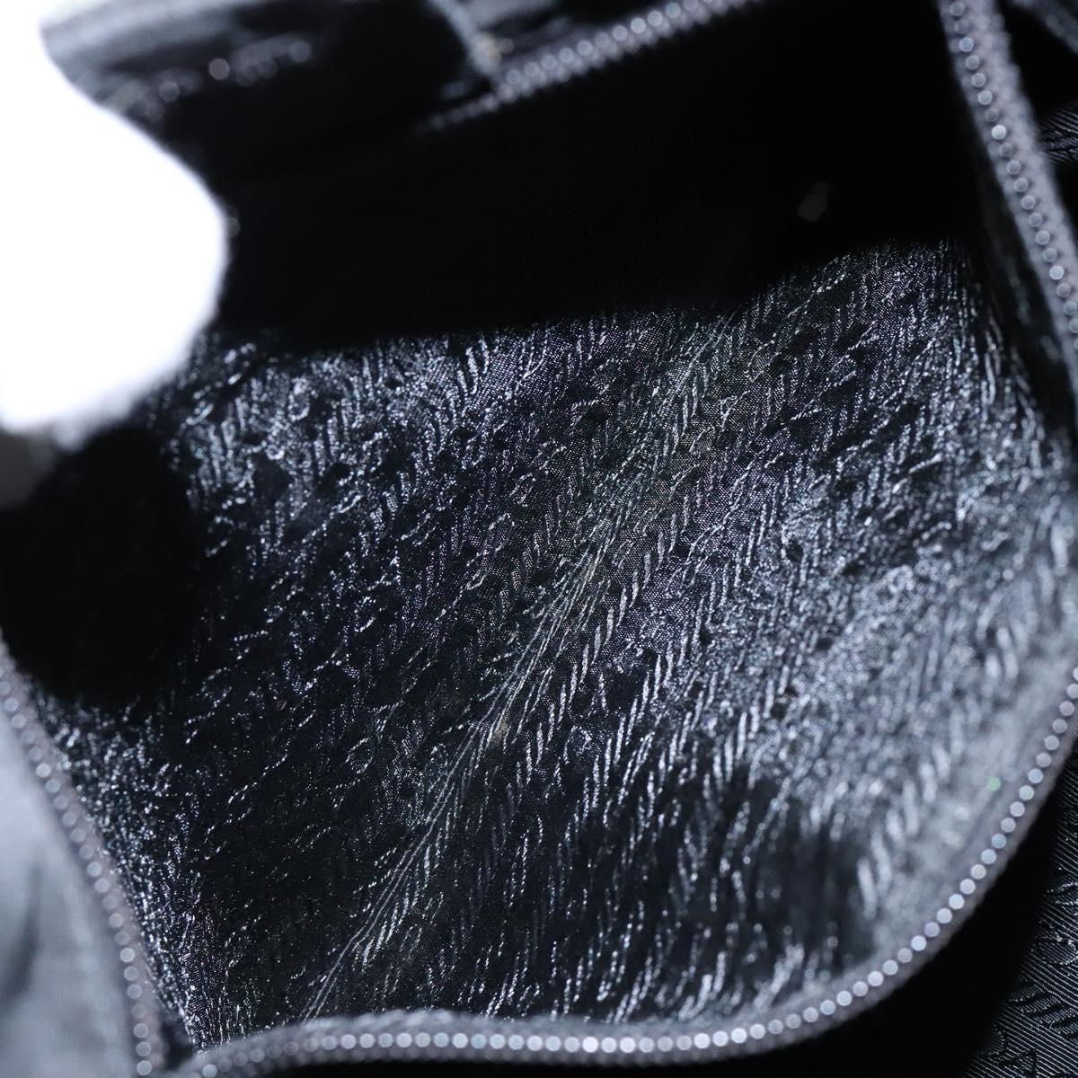 PRADA Shoulder Bag Nylon Green Silver Auth 139451