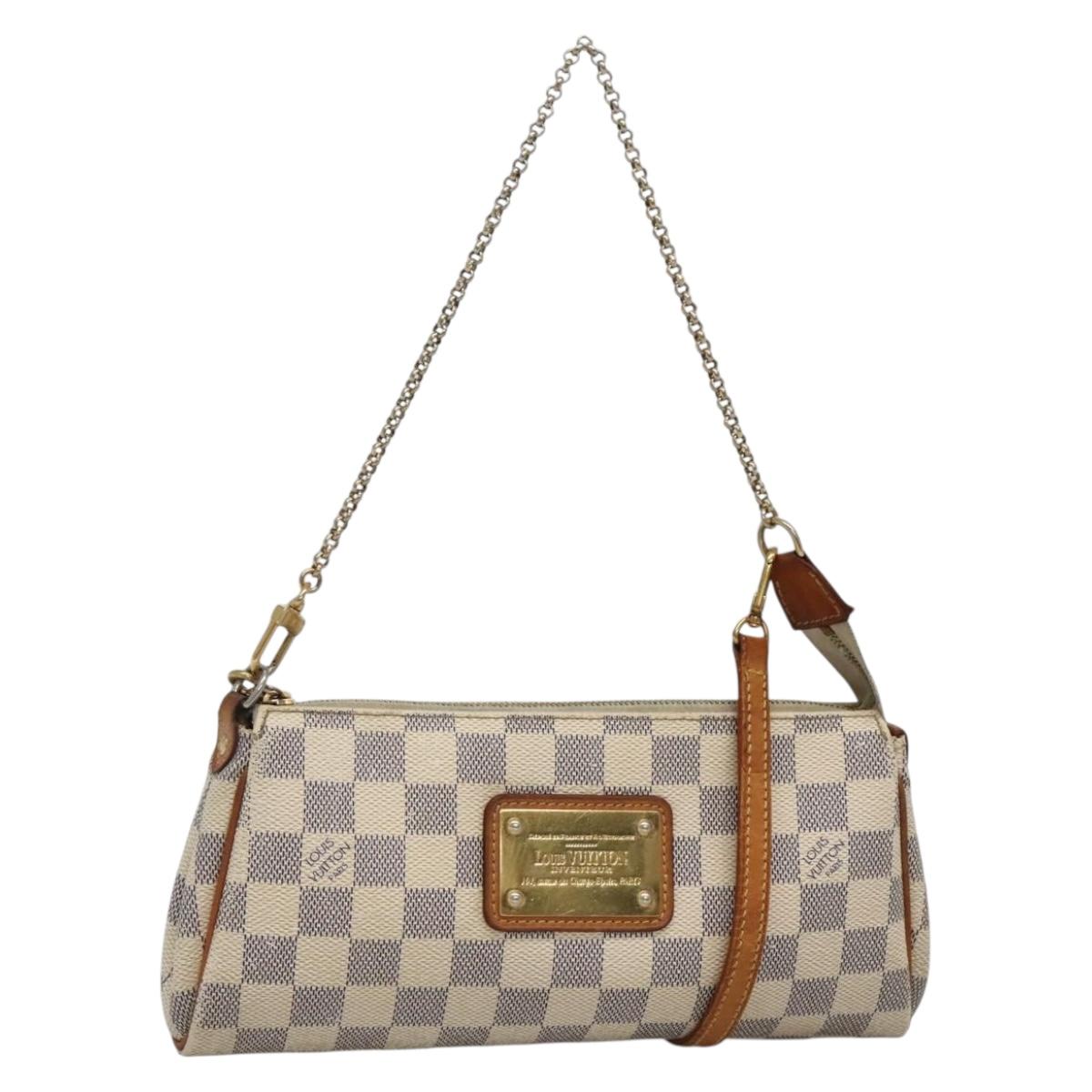 LOUIS VUITTON Damier Azur Eva Shoulder Bag 2way N55214 LV Auth 139468