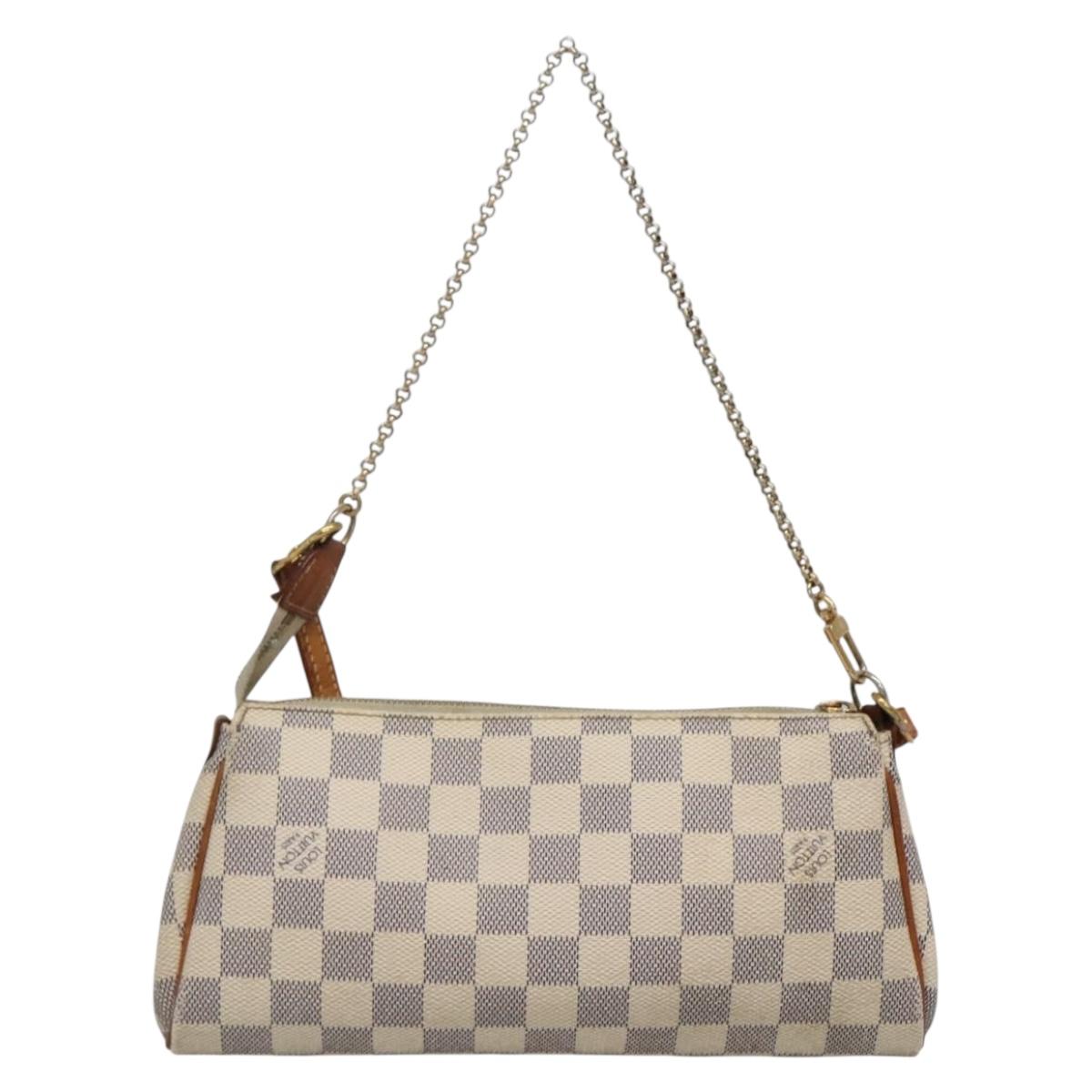 LOUIS VUITTON Damier Azur Eva Shoulder Bag 2way N55214 LV Auth 139468