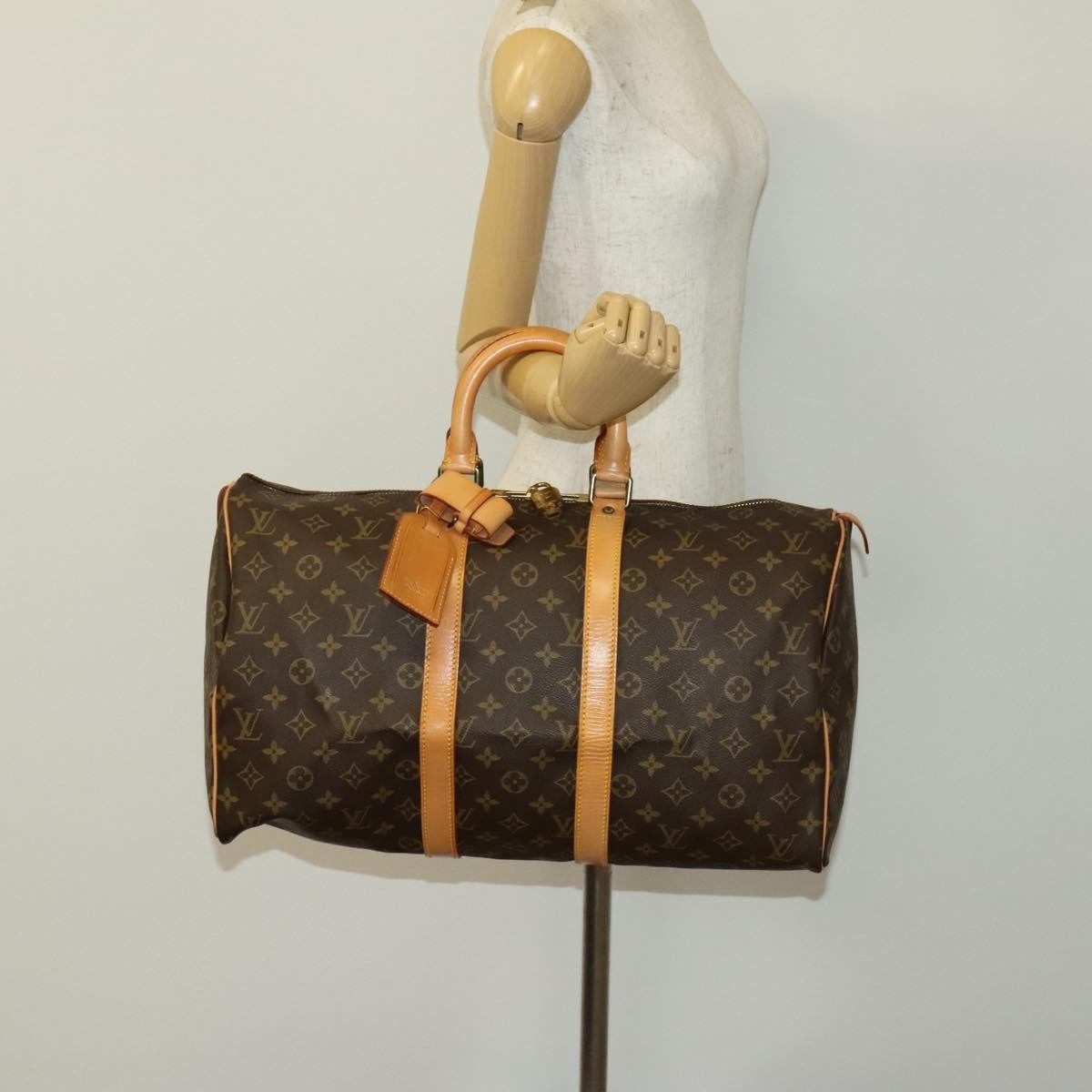 LOUIS VUITTON Monogram Keepall 45 Boston Bag M41428 LV Auth 139474