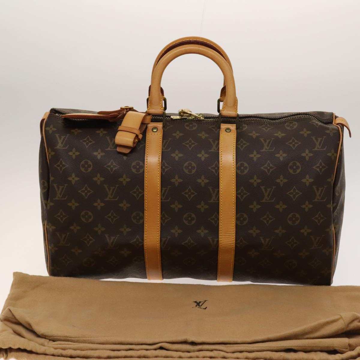 LOUIS VUITTON Monogram Keepall 45 Boston Bag M41428 LV Auth 139474