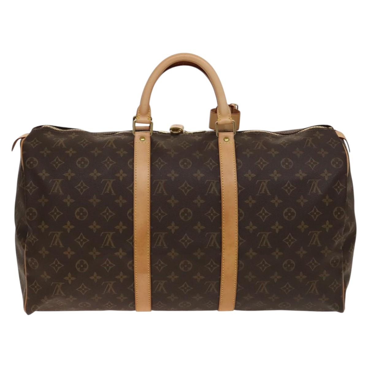 LOUIS VUITTON Monogram Keepall 50 Boston Bag M41426 LV Auth 139475