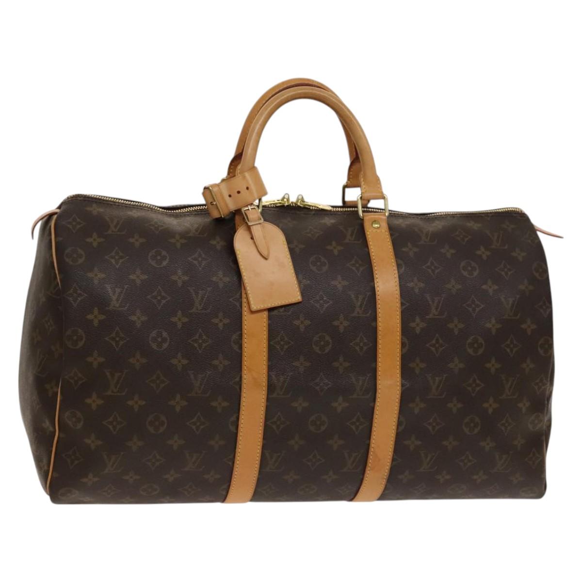 LOUIS VUITTON Monogram Keepall 50 Boston Bag M41426 LV Auth 139476V