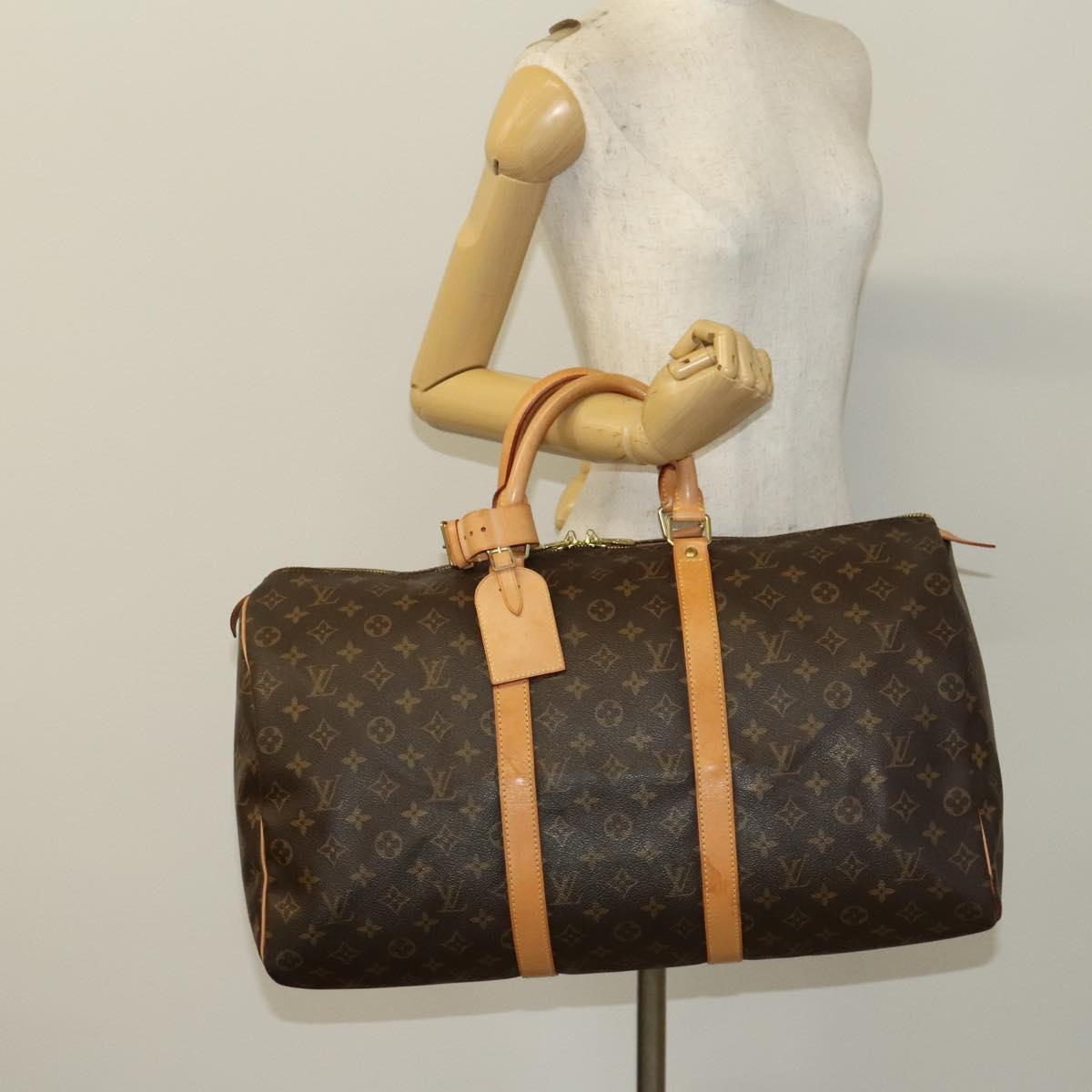 LOUIS VUITTON Monogram Keepall 50 Boston Bag M41426 LV Auth 139476V
