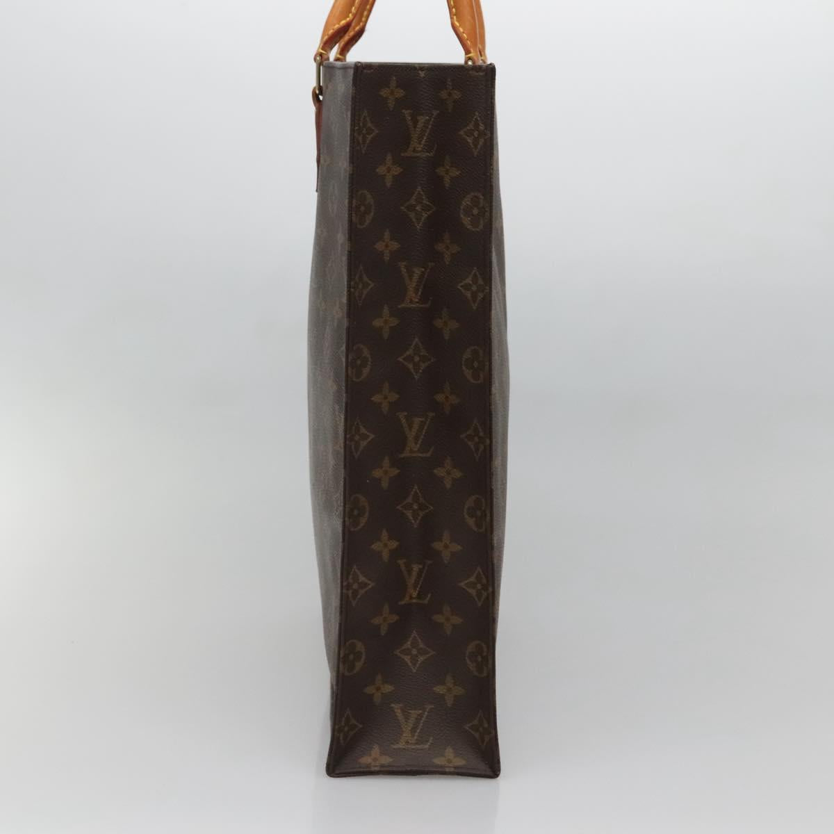 LOUIS VUITTON Monogram Sac Plat Hand Bag M51140 LV Auth 139486