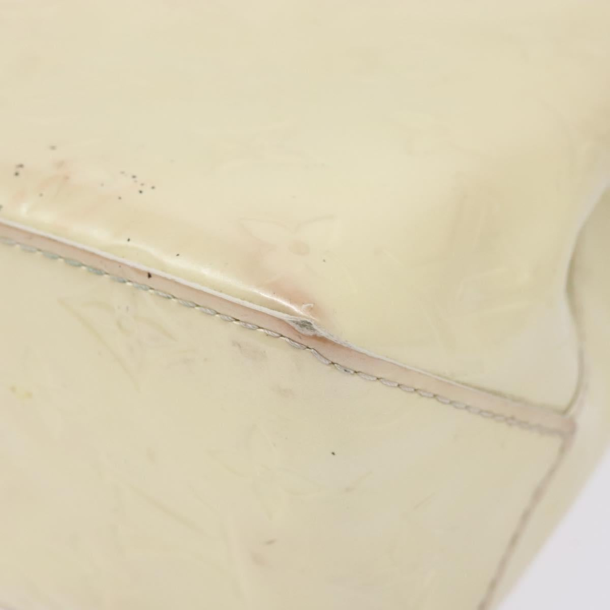 LOUIS VUITTON Monogram Vernis Reade PM Hand Bag Perle M91336 LV Auth 139500