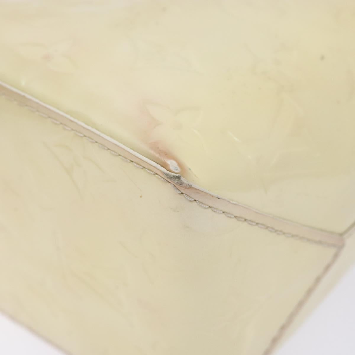 LOUIS VUITTON Monogram Vernis Reade PM Hand Bag Perle M91336 LV Auth 139500