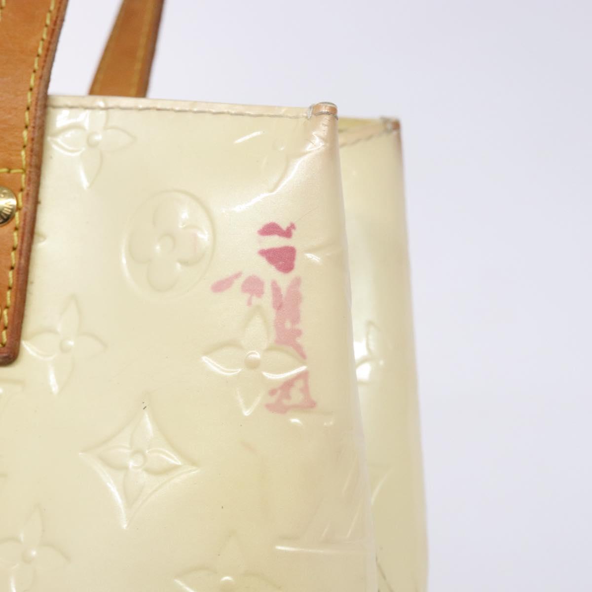 LOUIS VUITTON Monogram Vernis Reade PM Hand Bag Perle M91336 LV Auth 139500