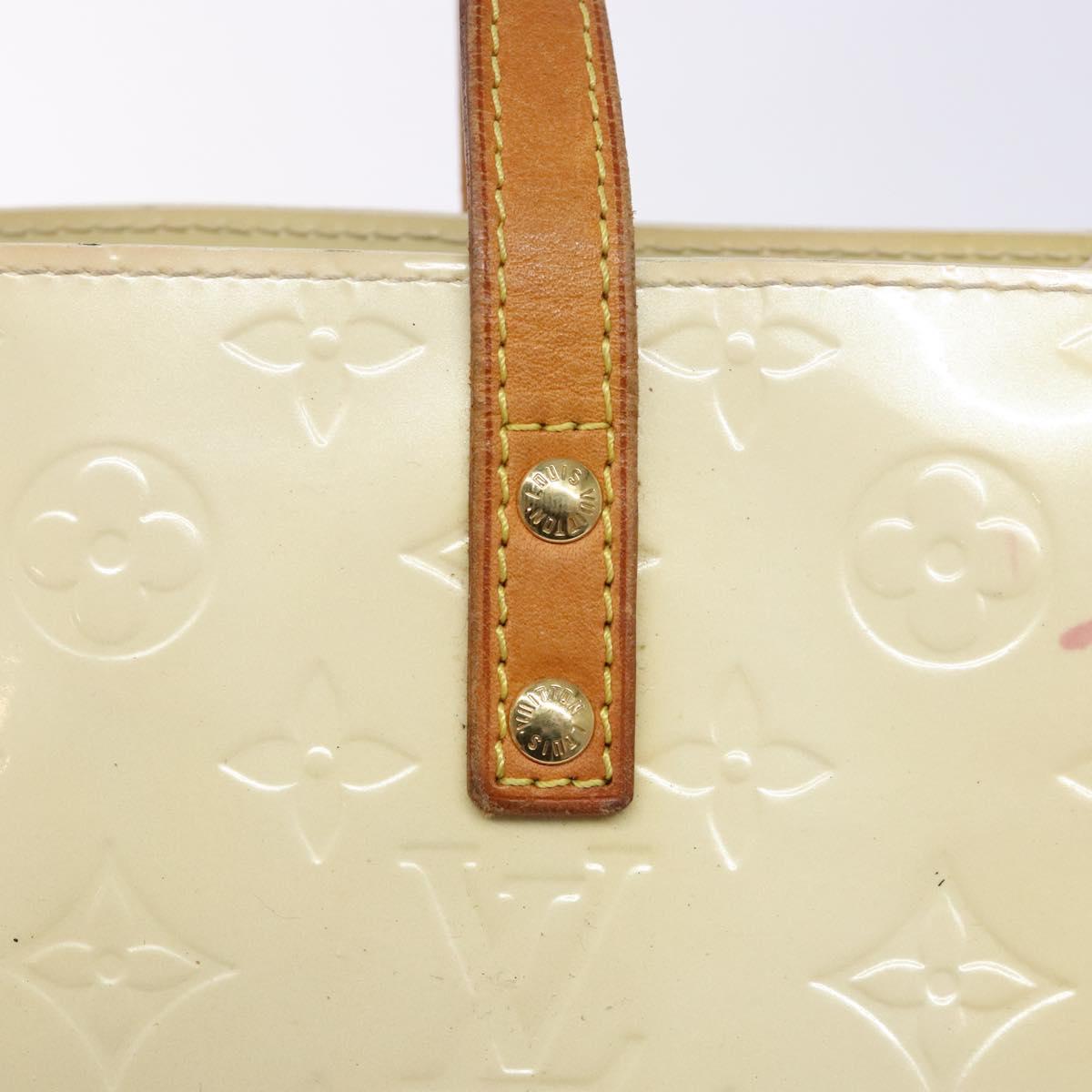 LOUIS VUITTON Monogram Vernis Reade PM Hand Bag Perle M91336 LV Auth 139500