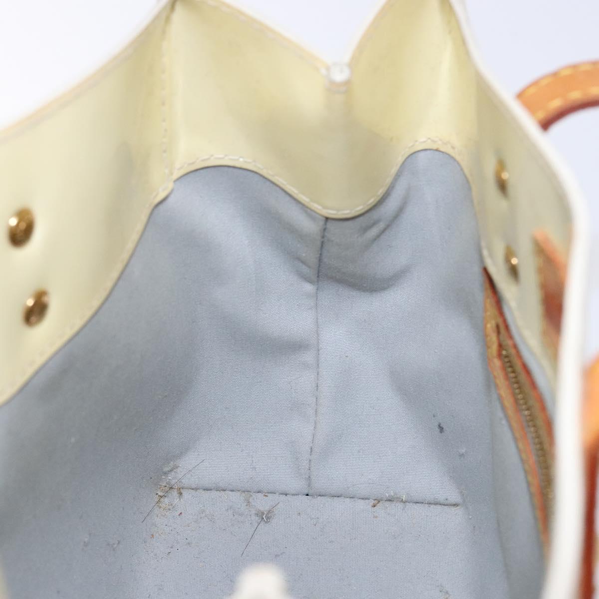 LOUIS VUITTON Monogram Vernis Reade PM Hand Bag Perle M91336 LV Auth 139500