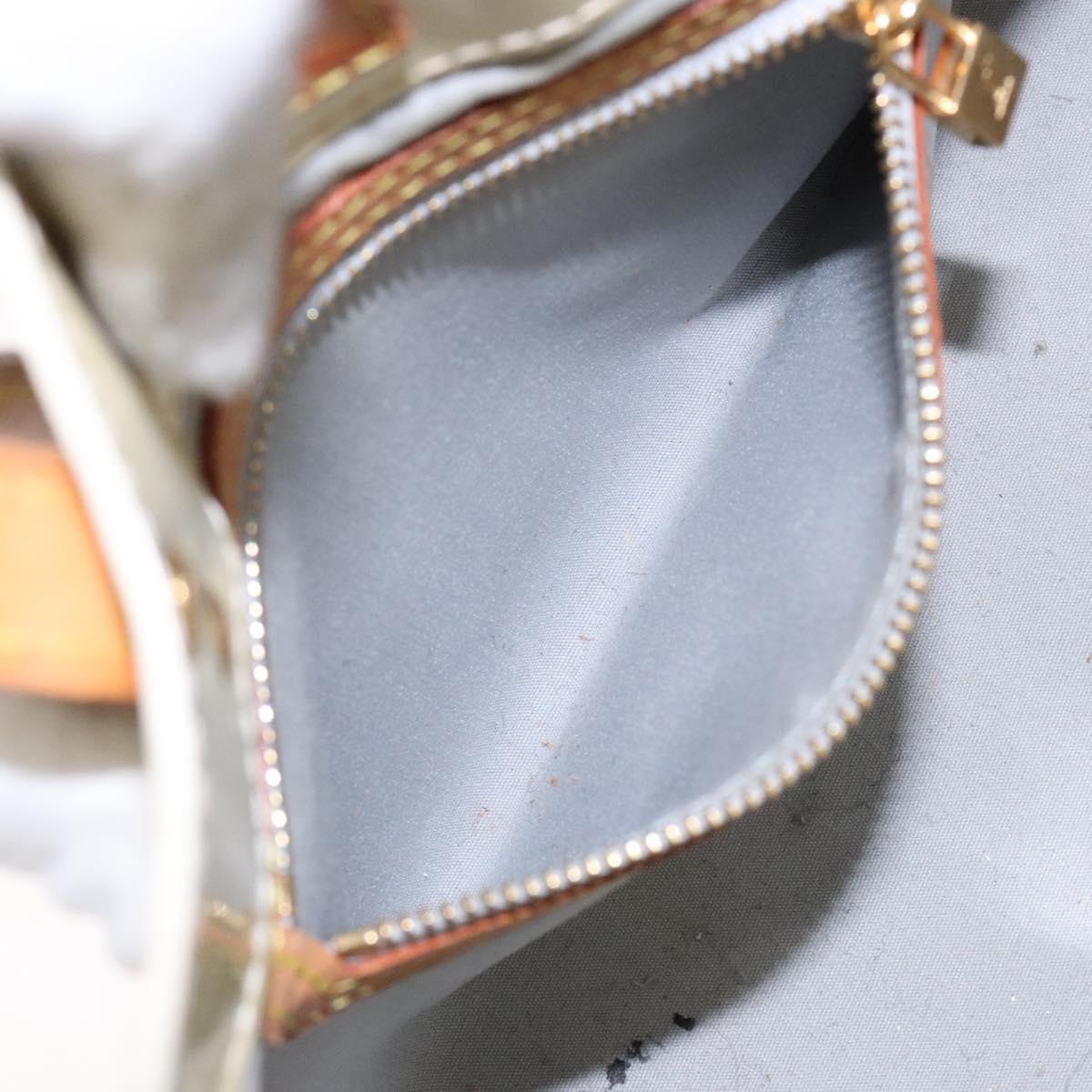 LOUIS VUITTON Monogram Vernis Reade PM Hand Bag Perle M91336 LV Auth 139500