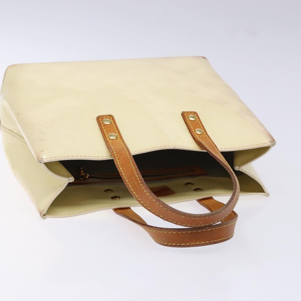 LOUIS VUITTON Monogram Vernis Reade PM Hand Bag Perle M91336 LV Auth 139500