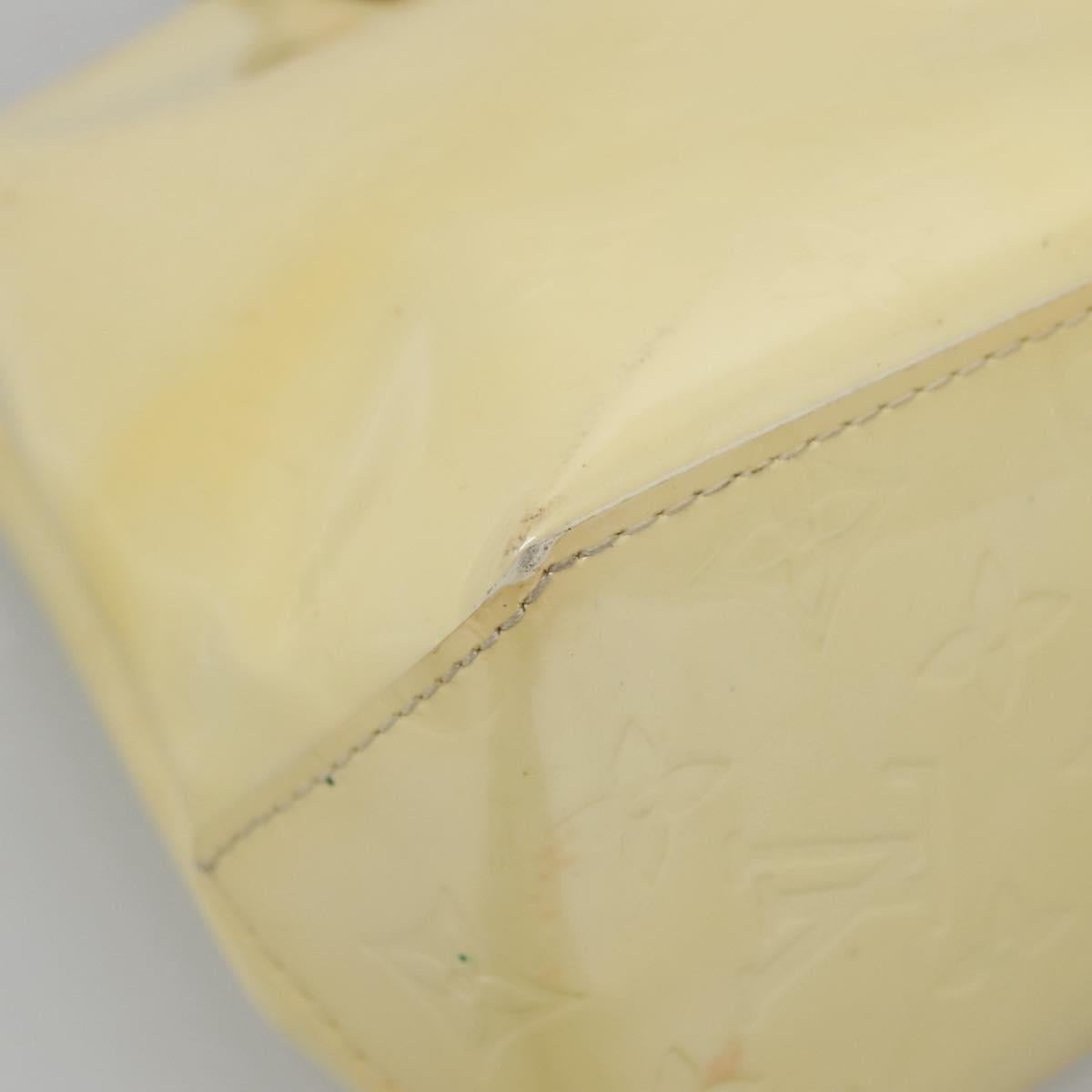 LOUIS VUITTON Monogram Vernis Reade PM Hand Bag Perle M91336 LV Auth 139501
