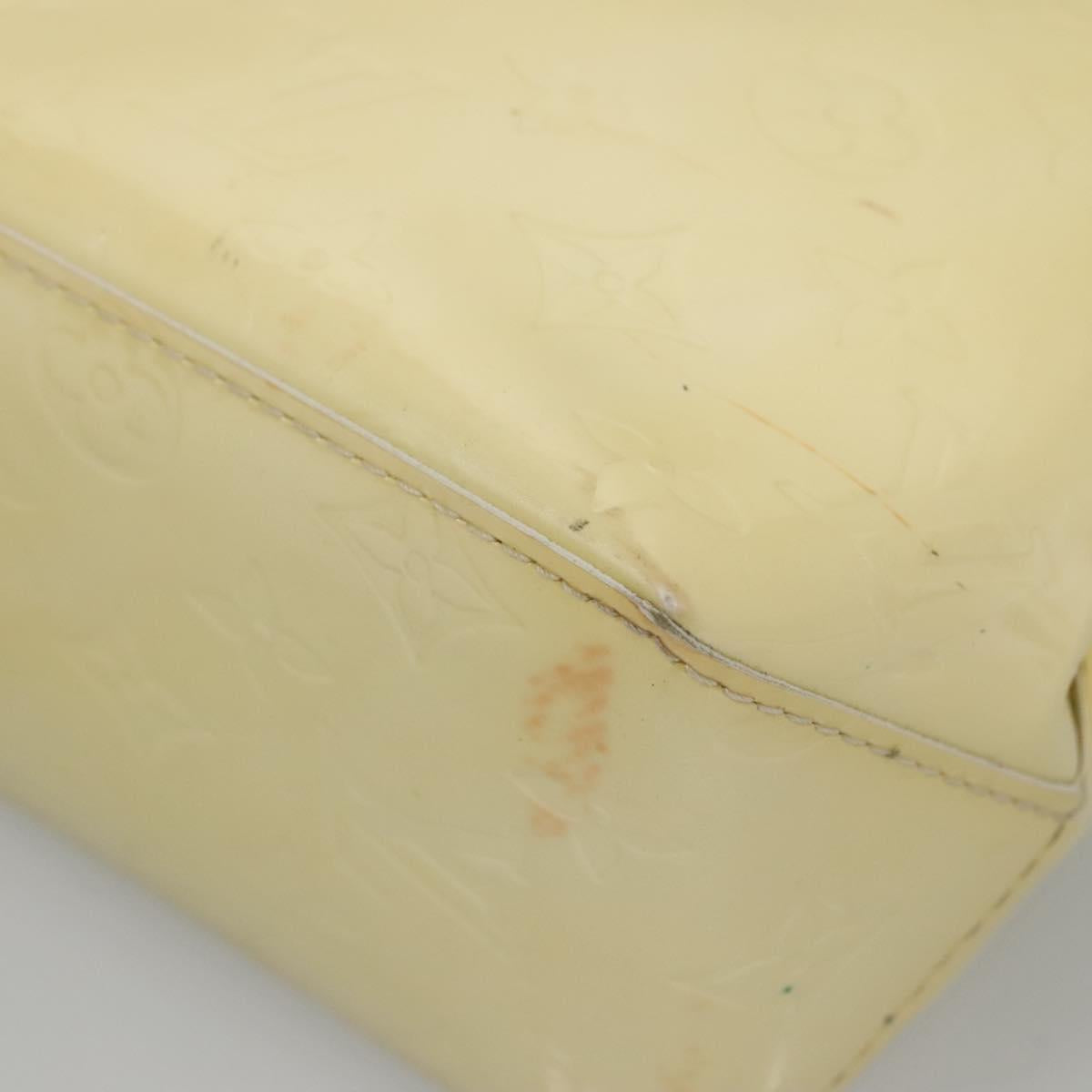 LOUIS VUITTON Monogram Vernis Reade PM Hand Bag Perle M91336 LV Auth 139501