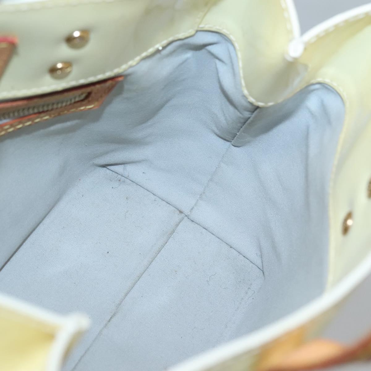 LOUIS VUITTON Monogram Vernis Reade PM Hand Bag Perle M91336 LV Auth 139501