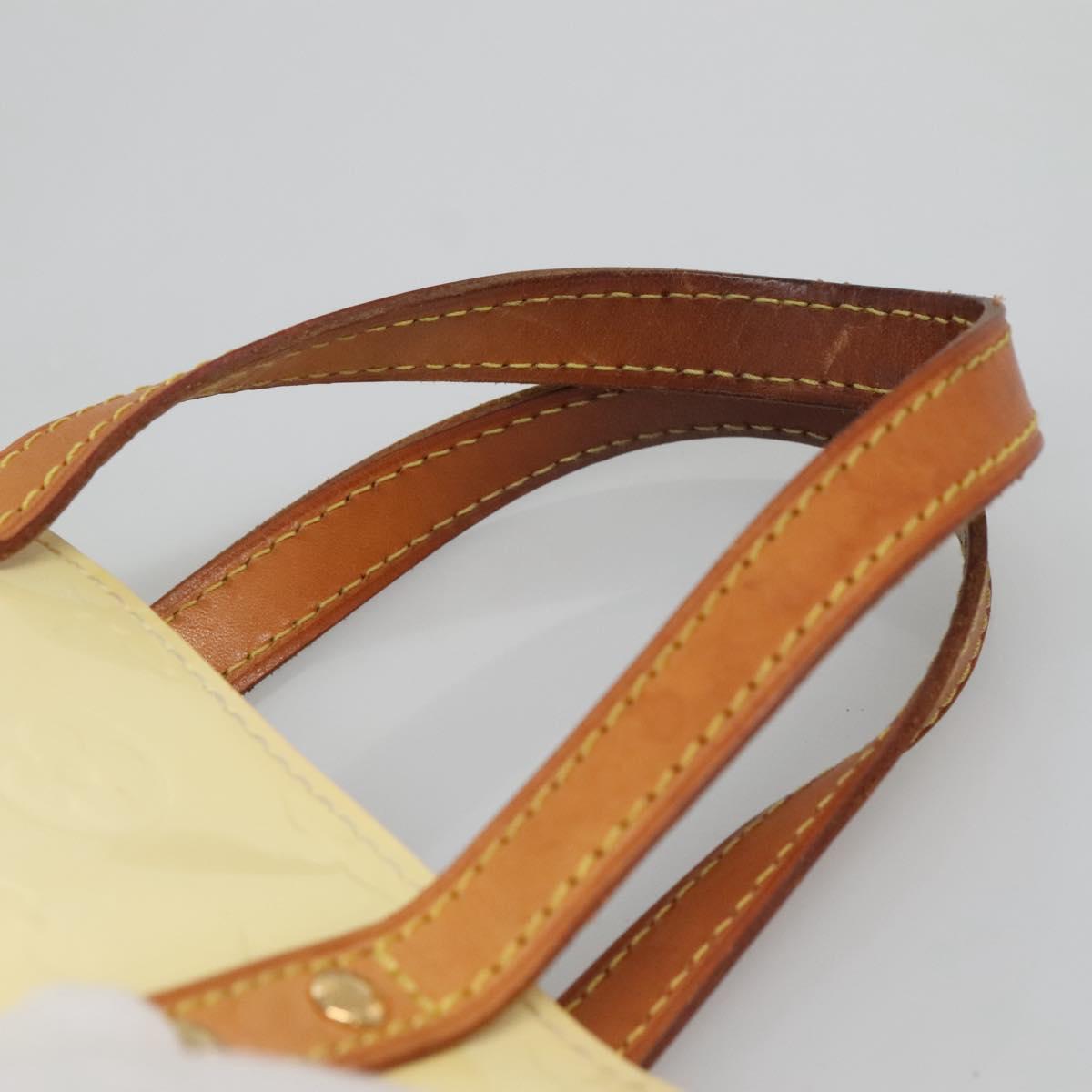 LOUIS VUITTON Monogram Vernis Reade PM Hand Bag Perle M91336 LV Auth 139501