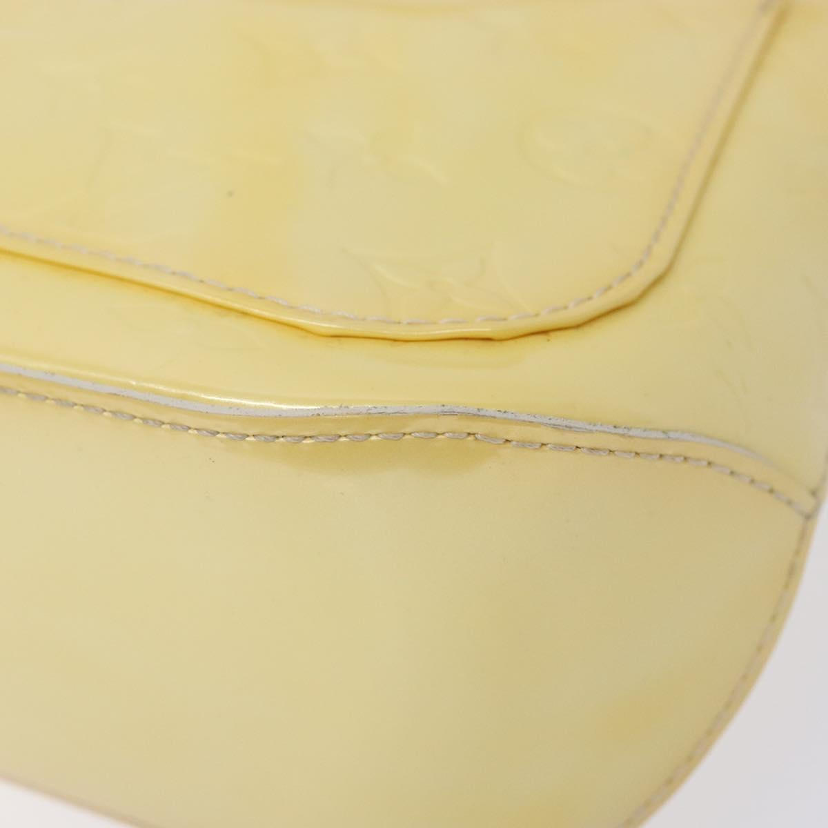 LOUIS VUITTON Monogram Vernis Minna Street Shoulder Bag Perle M91509 Auth 139504